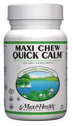 Maxi Health Kosher Maxi Chew Quick Calm Relaxing Formula 60 Tablets